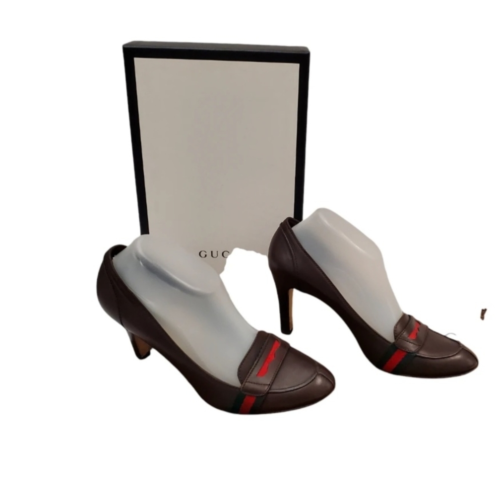 Gucci Brown Suede Heels
